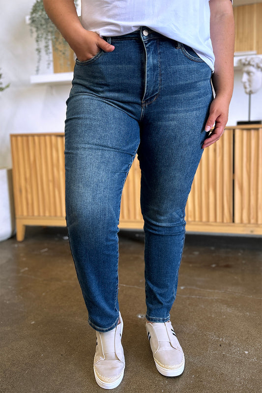 Judy Blue Full Size Tummy Control High Waist Slim Jeans - The Boutie Shop