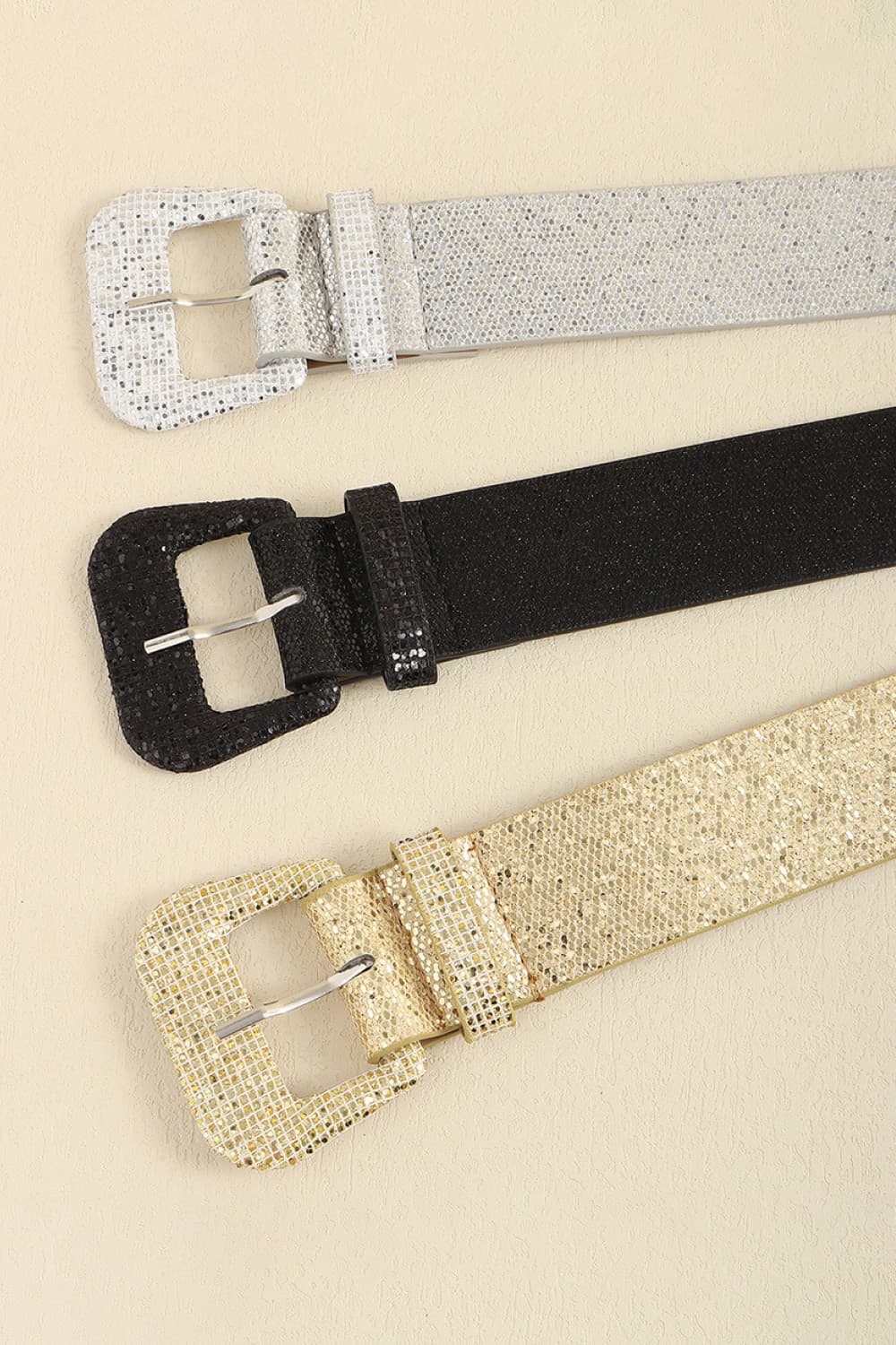 Glitter PU Leather Belt - The Boutie Shop