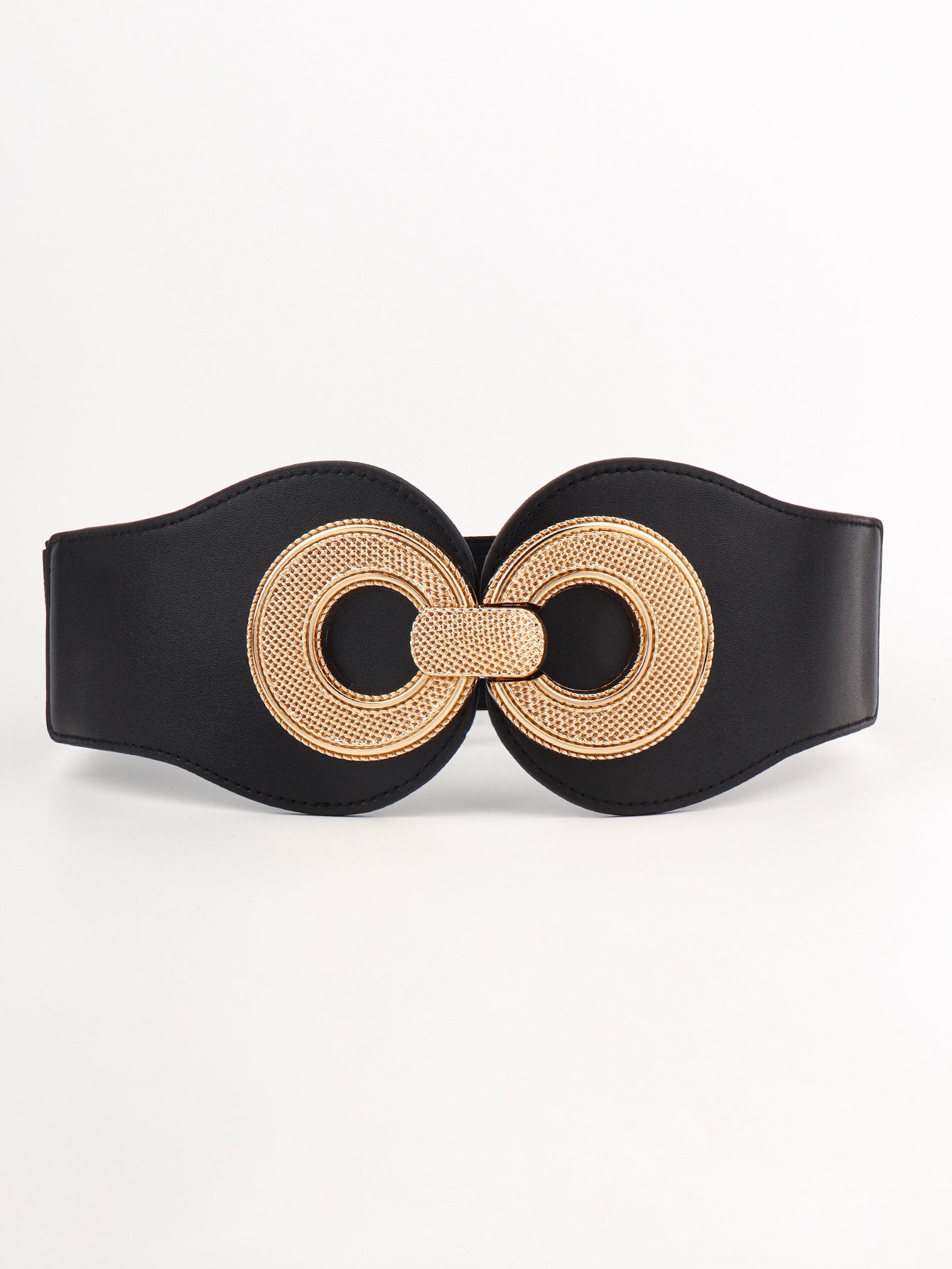 Alloy Buckle Elastic PU Belt - The Boutie Shop