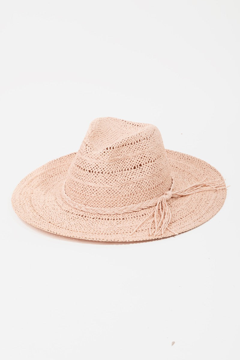 Fame Braided Rope Straw Hat - The Boutie Shop