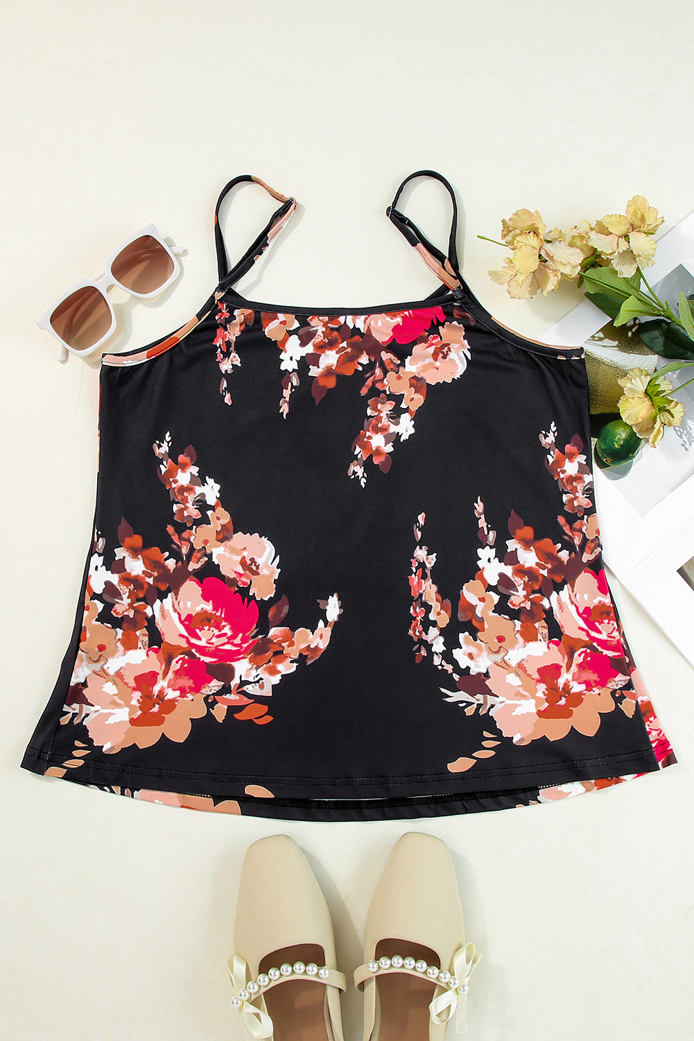 Printed Spaghetti Strap Cami - The Boutie Shop