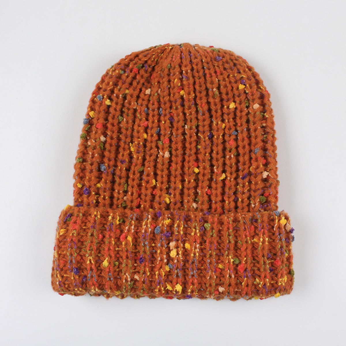 Roll Rim Confetti Cable-Knit Hat