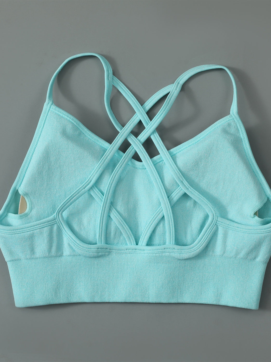 Crisscross Spaghetti Strap Active Bra - The Boutie Shop