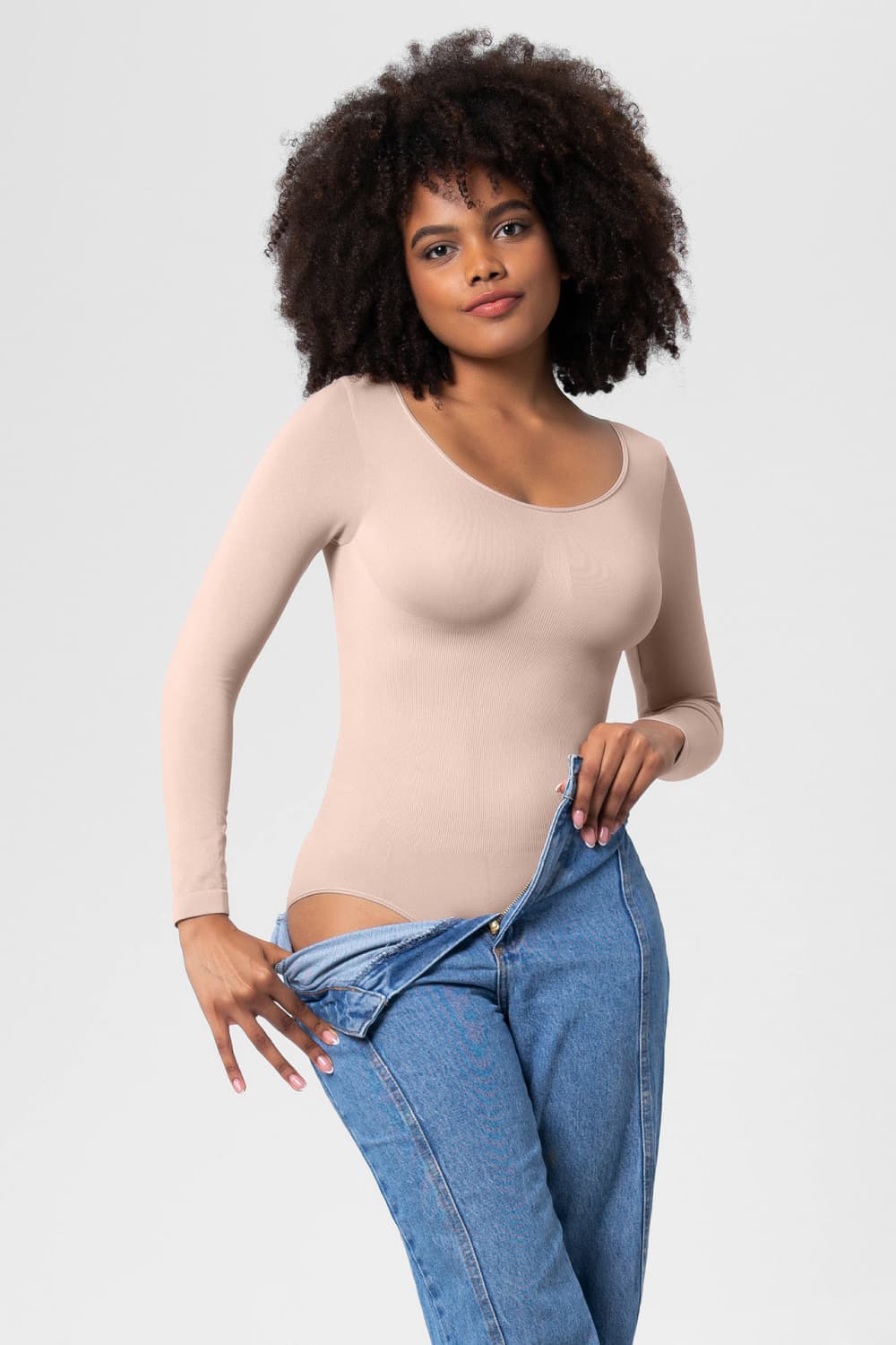 Long Sleeve Shaping Bodysuit - The Boutie Shop