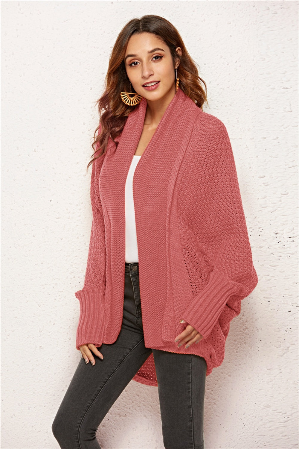 Angel Wings Open Front Batwing Sleeve Cardigan - The Boutie Shop