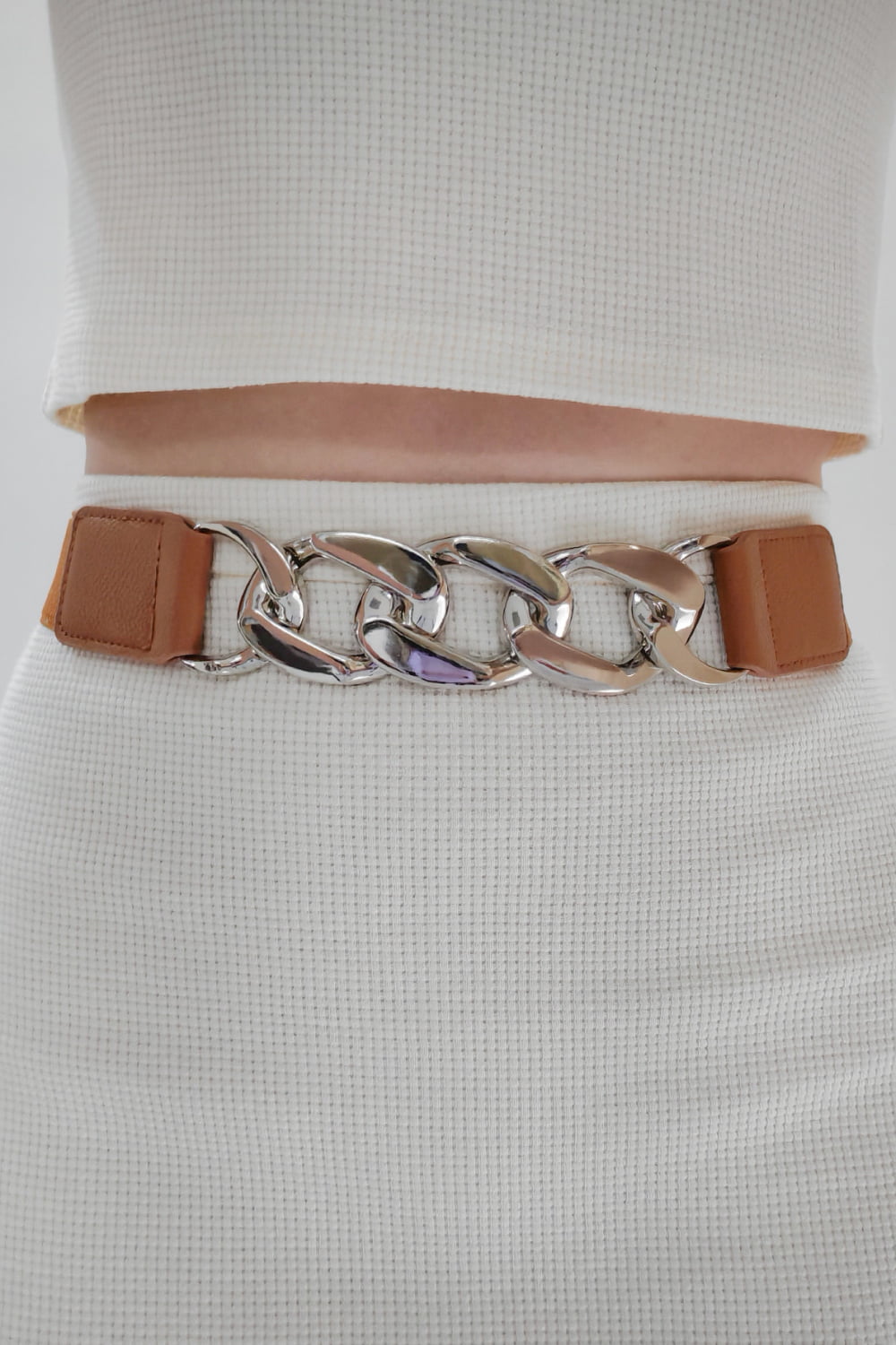 Chain Detail Elastic Belt - The Boutie Shop