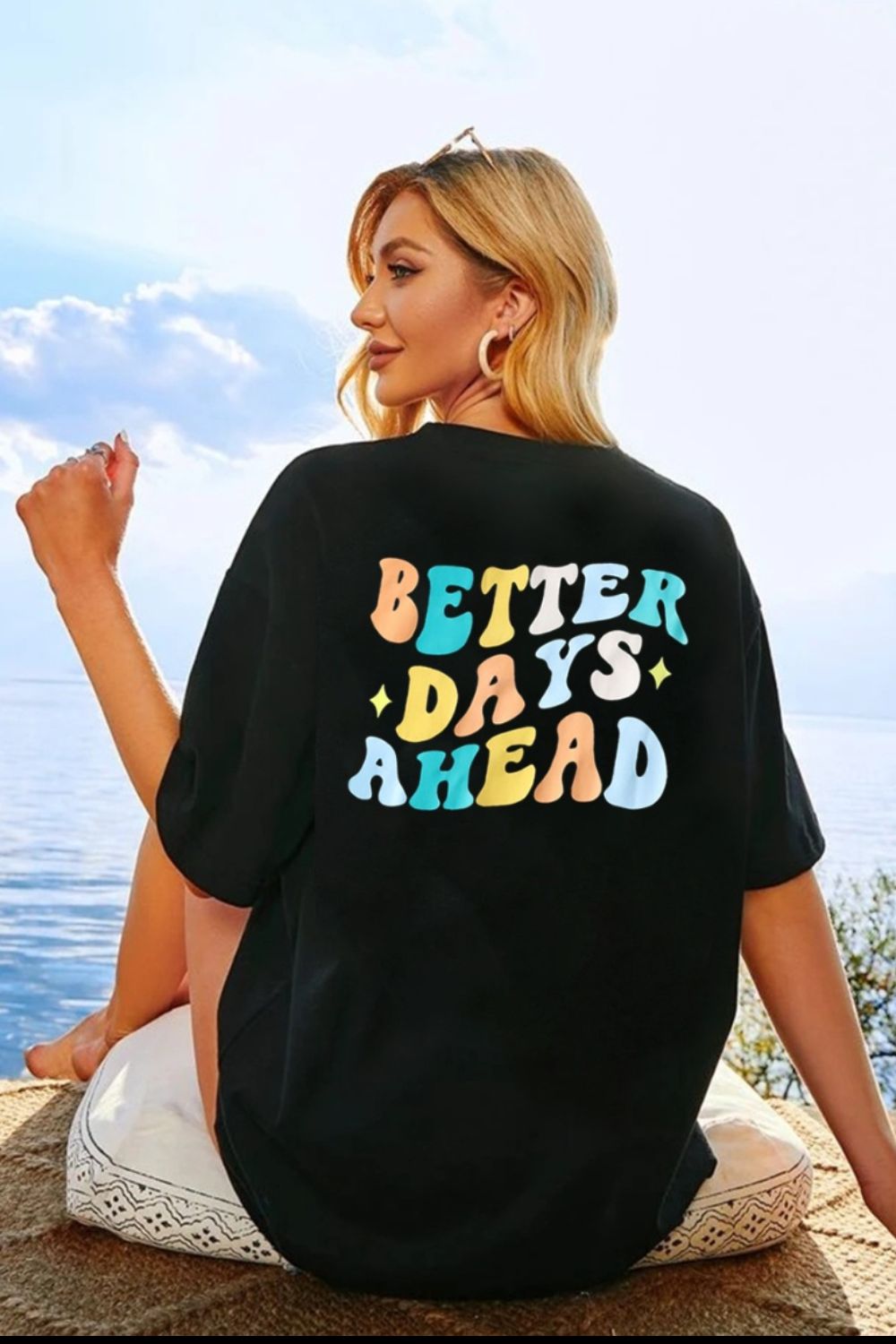 BETTER DAYS AHEAD Round Neck T-Shirt - The Boutie Shop