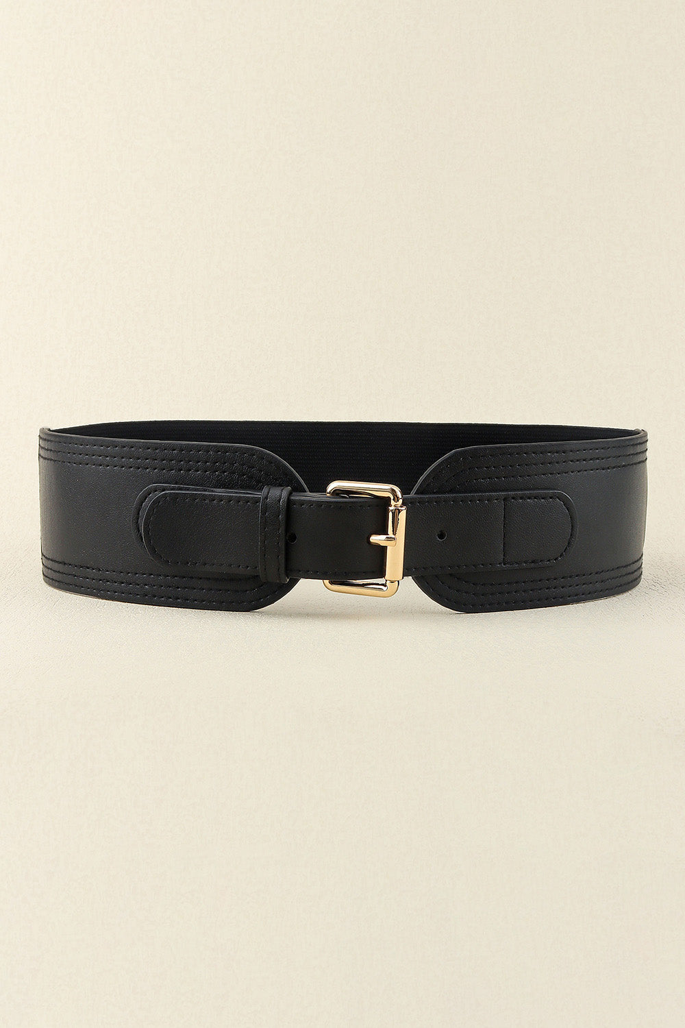 Elastic Wide PU Belt - The Boutie Shop