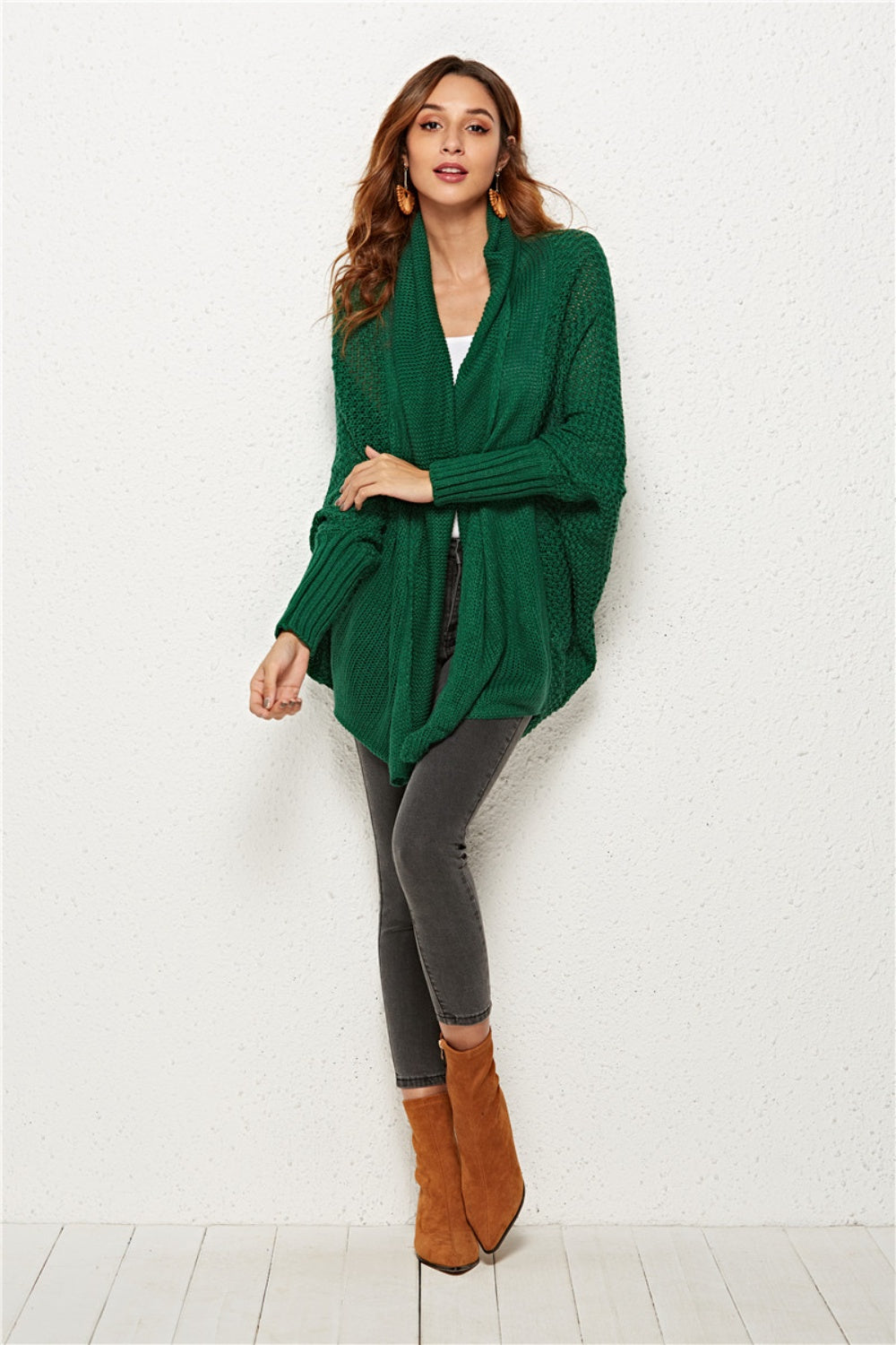 Angel Wings Open Front Batwing Sleeve Cardigan - The Boutie Shop