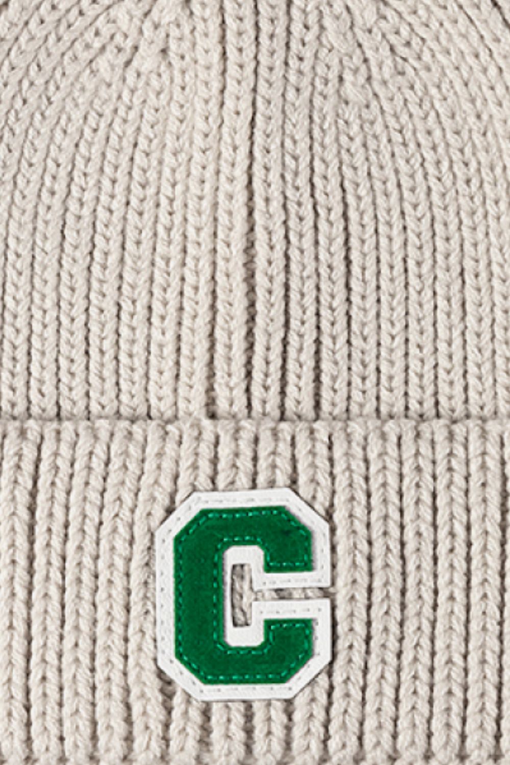 Letter C Patch Cuffed Beanie