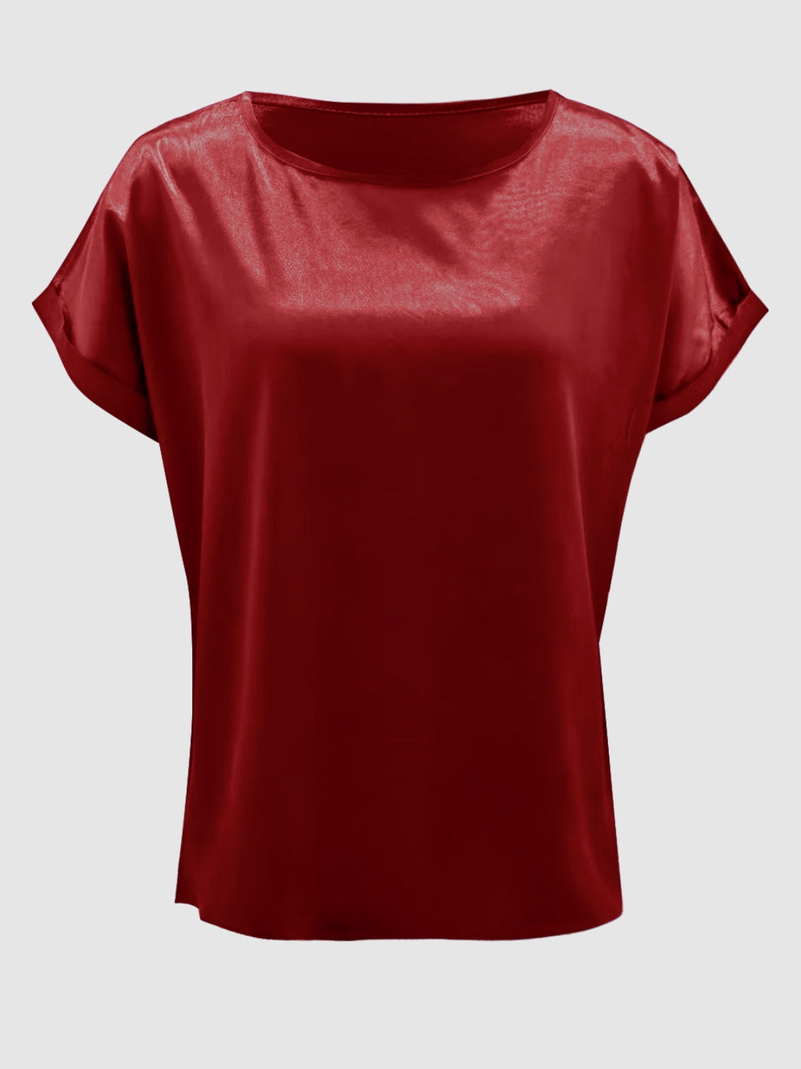 Round Neck Short Sleeve T-Shirt - The Boutie Shop