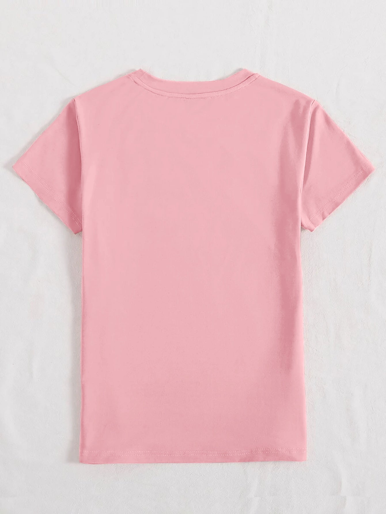 Letter Graphic Round Neck Short Sleeve T-Shirt - The Boutie Shop