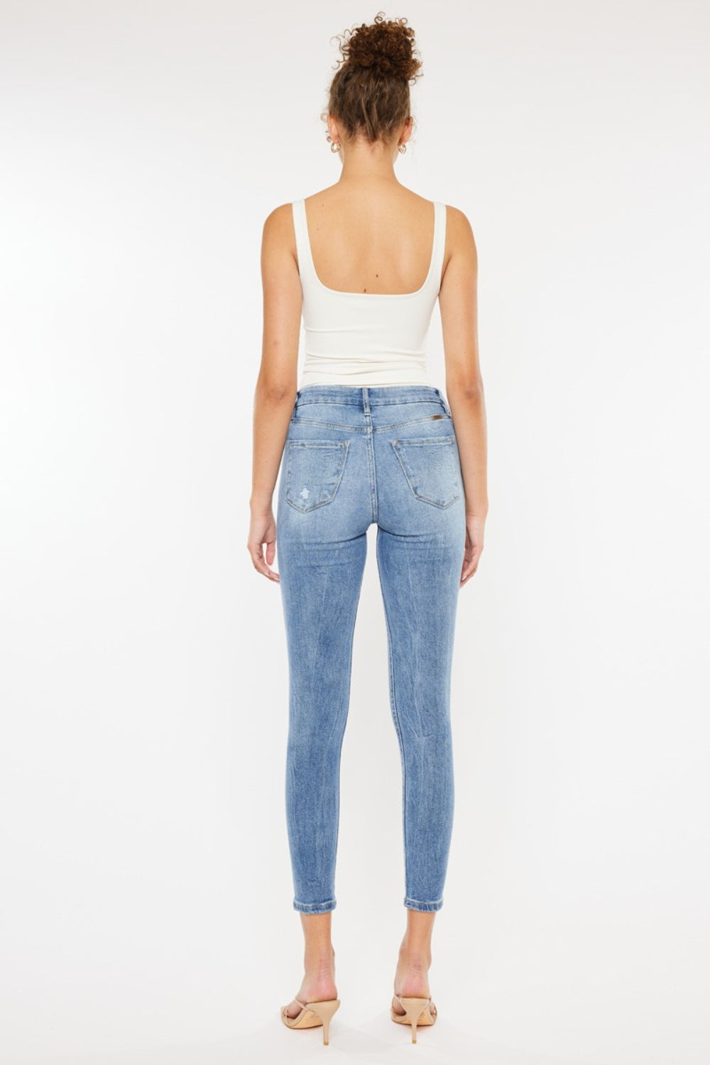 Kancan High Waist Cat's Whiskers Skinny Jeans - The Boutie Shop