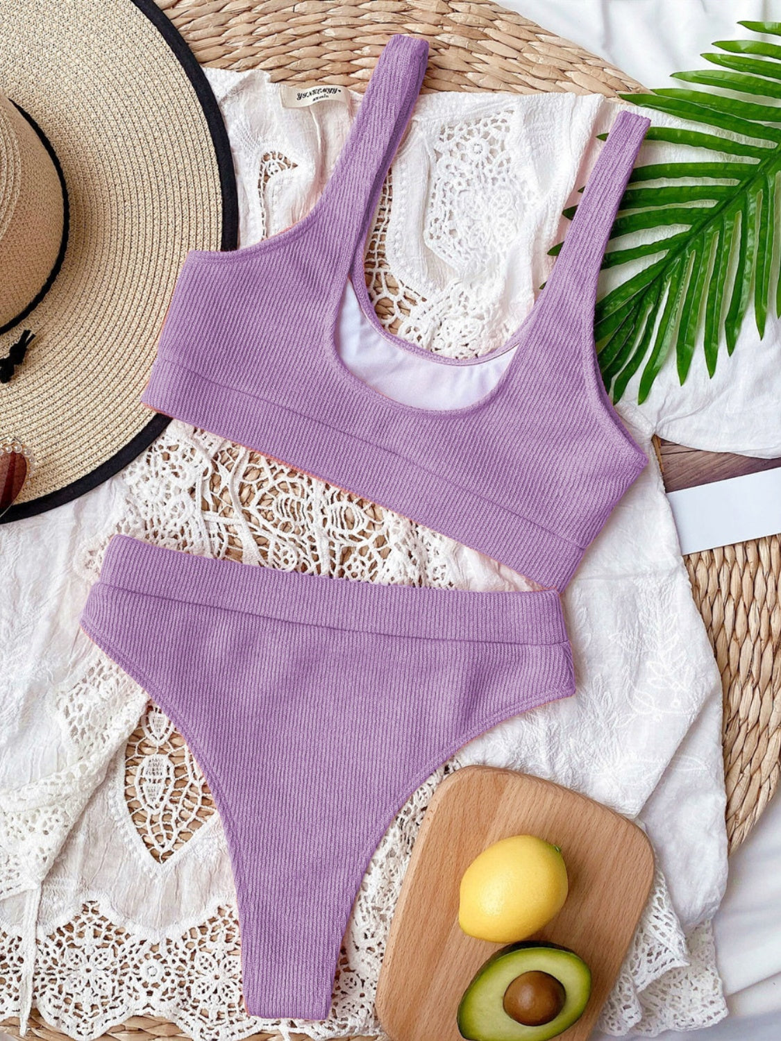 Scoop Neck Wide Strap Two-Piece Swim Set - The Boutie Shop