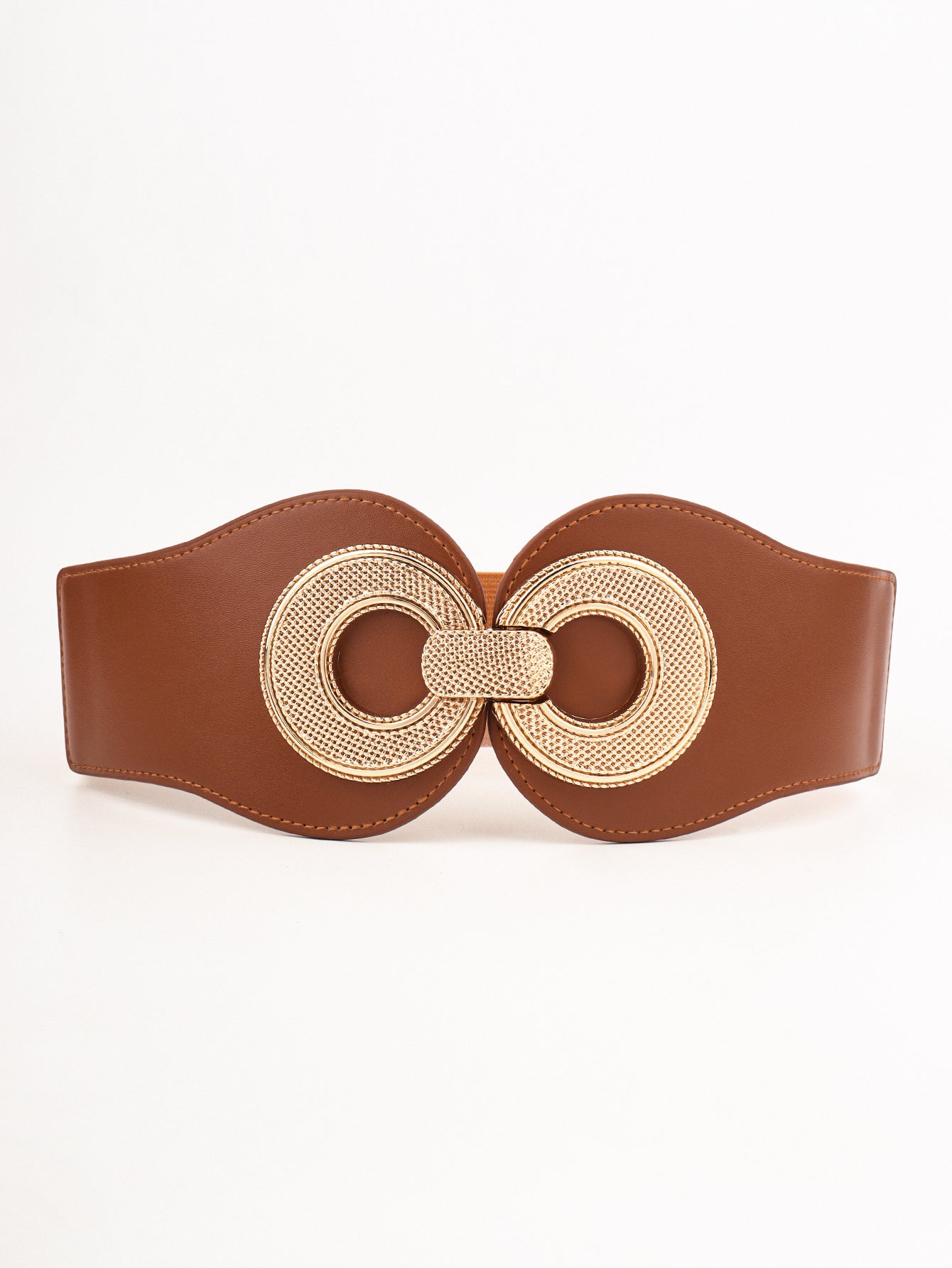 Alloy Buckle Elastic PU Belt - The Boutie Shop