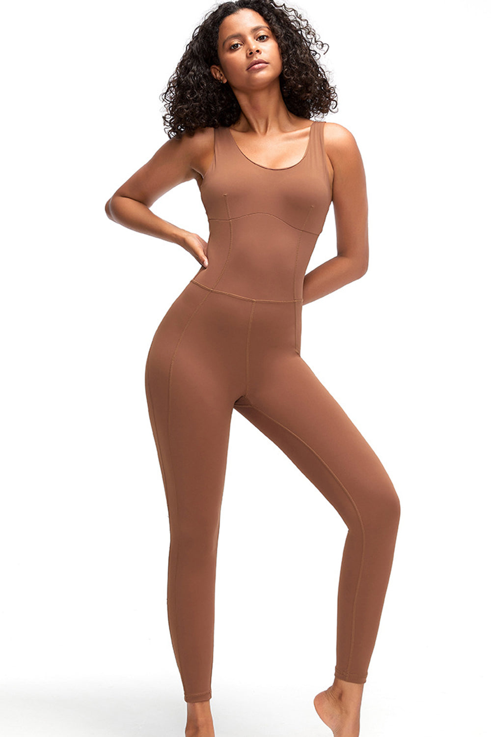 Crisscross Wide Strap Active Jumpsuit - The Boutie Shop