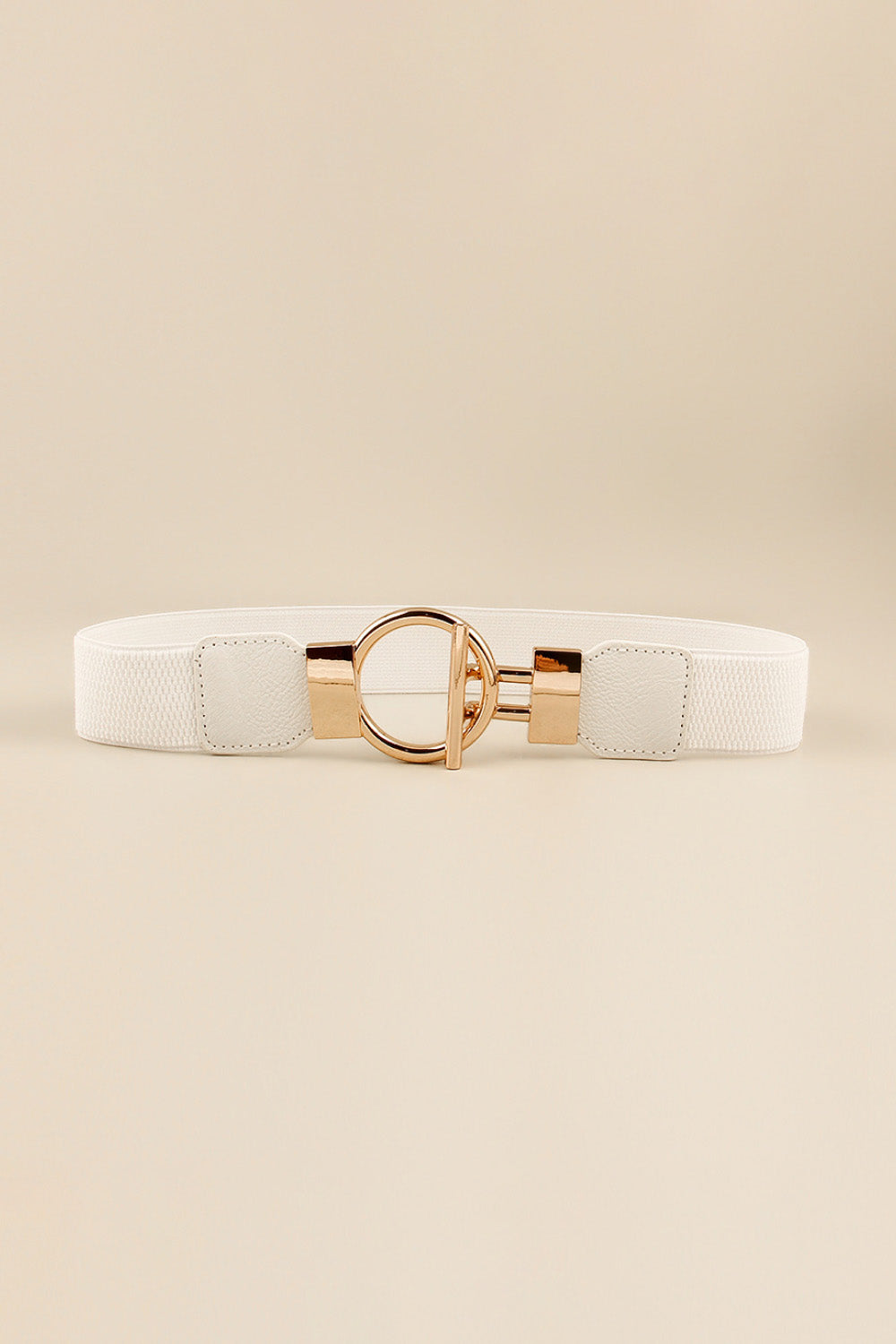 Circle Shape Buckle Zinc Alloy Buckle PU Leather Belt - The Boutie Shop