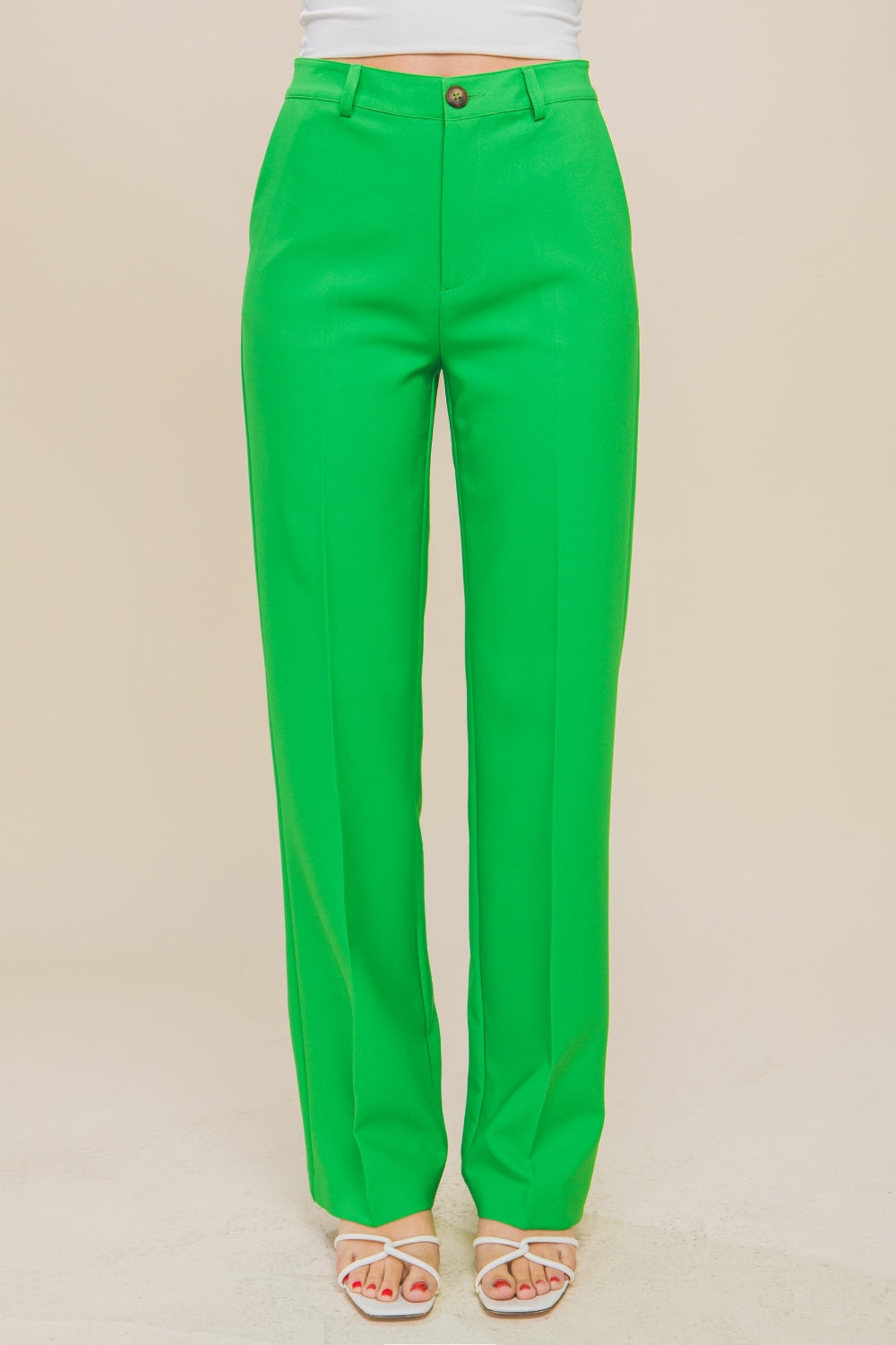 Love Tree High Waist Straight Pants - The Boutie Shop