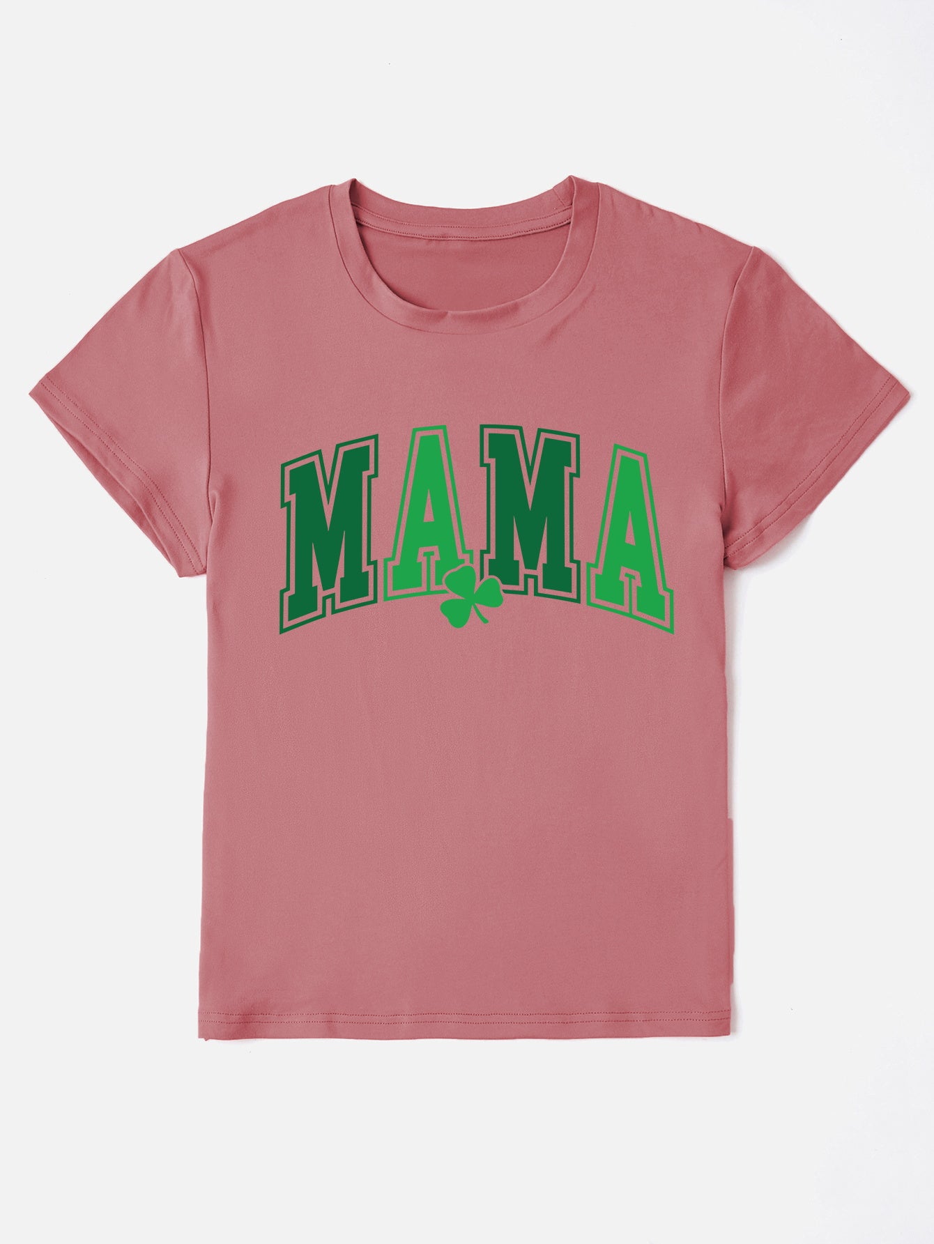 MAMA Round Neck Short Sleeve T-Shirt - The Boutie Shop