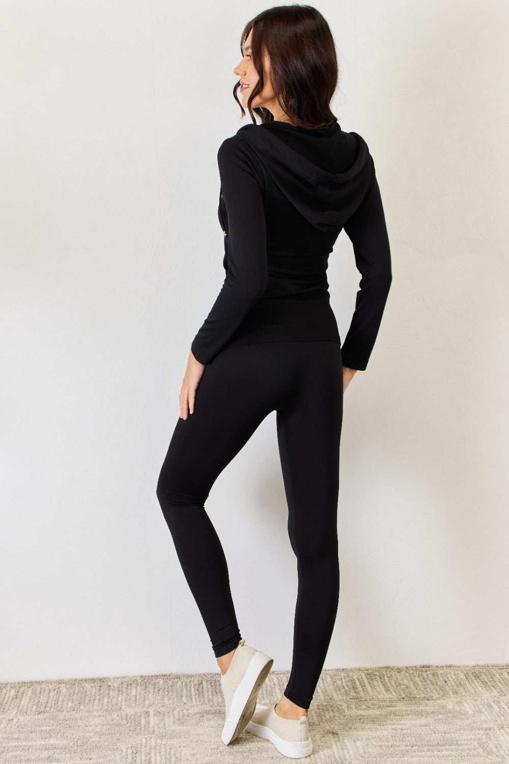 JULIA Zip Up Drawstring Hoodie and Leggings Set - The Boutie Shop