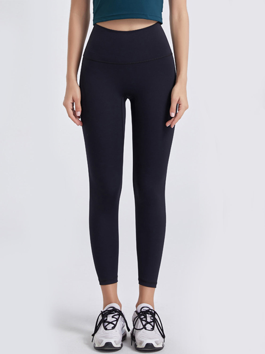 Wide Waistband Sports Leggings - The Boutie Shop