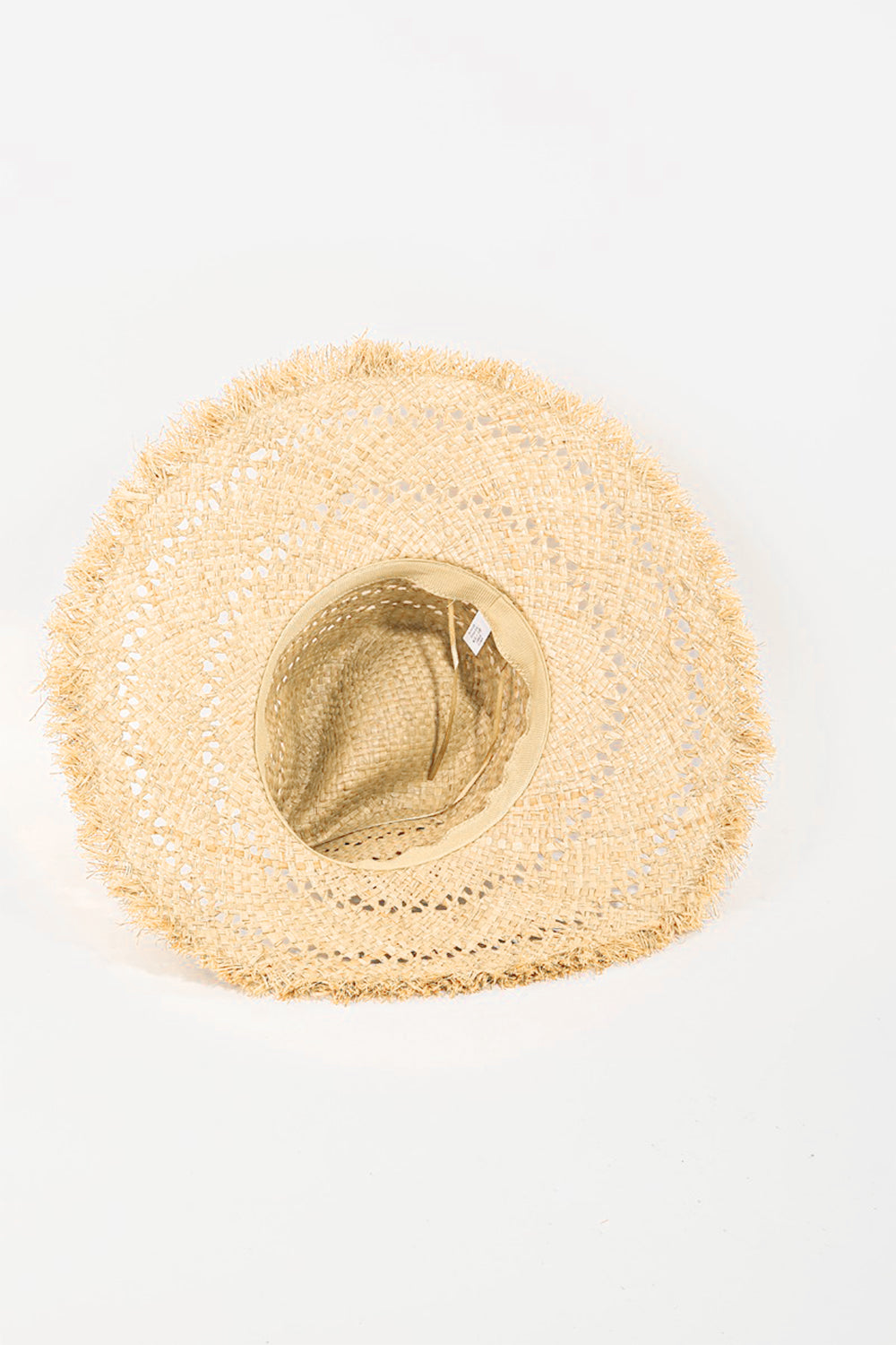 Fame Openwork Raw Hem Weave Hat - The Boutie Shop