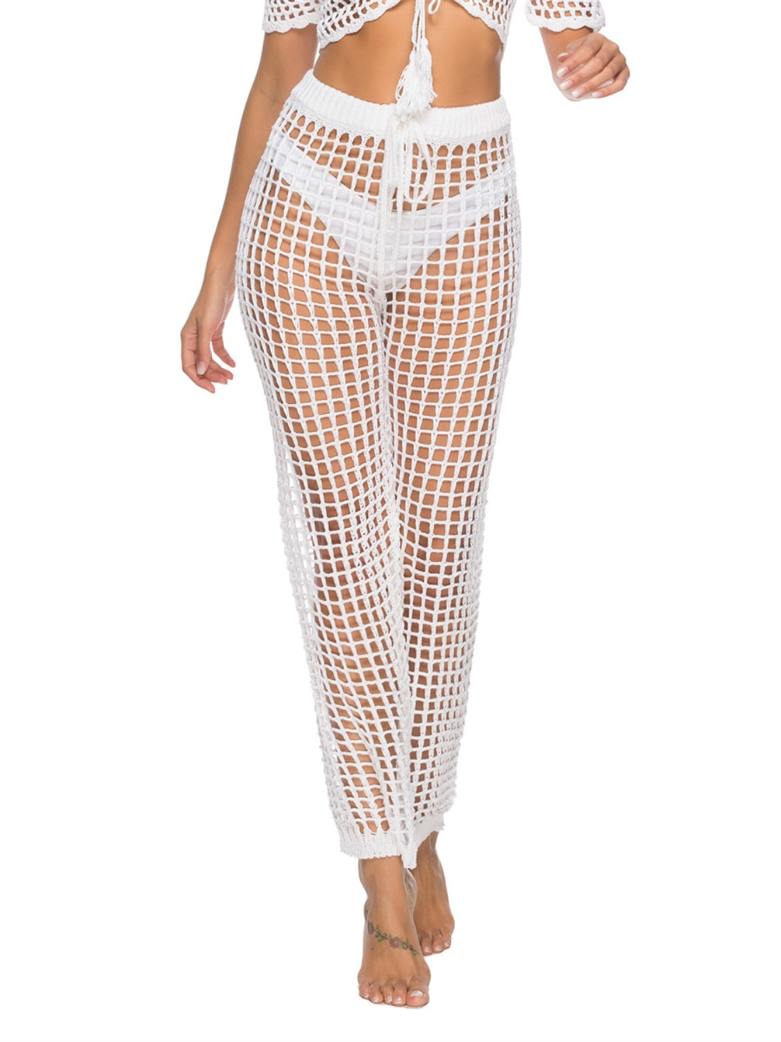 Cutout High Waist Swim Pants - The Boutie Shop