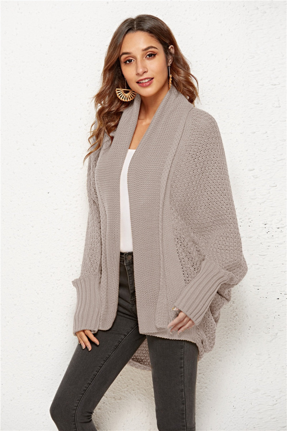 Angel Wings Open Front Batwing Sleeve Cardigan - The Boutie Shop