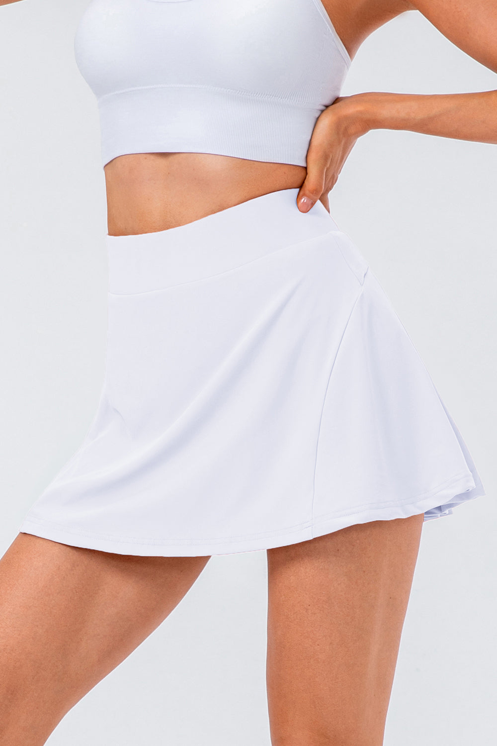 High Waist Pleated Active Skirt - The Boutie Shop