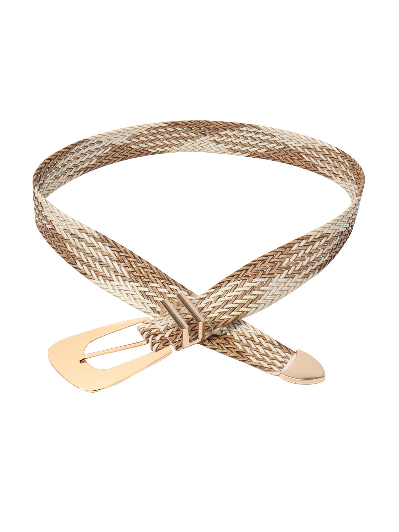 Irregular Buckle Braid Belt - The Boutie Shop