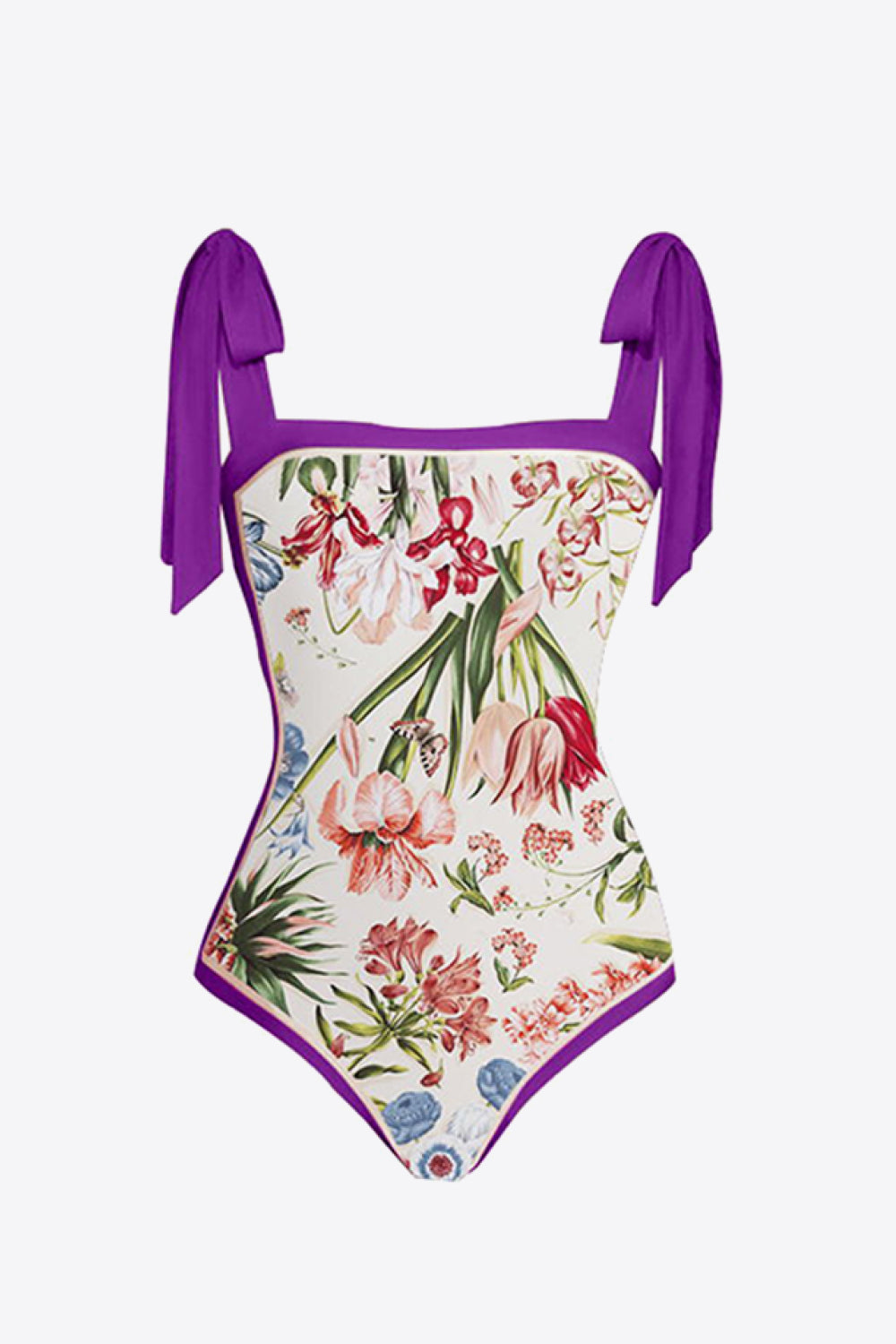 Floral Tie Shoulder Two-Piece Swim Set - The Boutie Shop