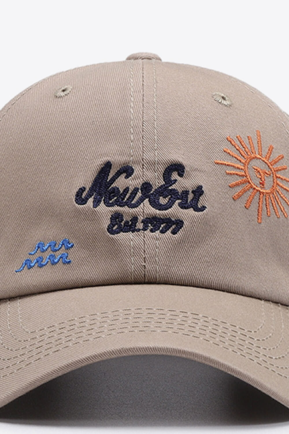 Contrast Embroidered Baseball Cap