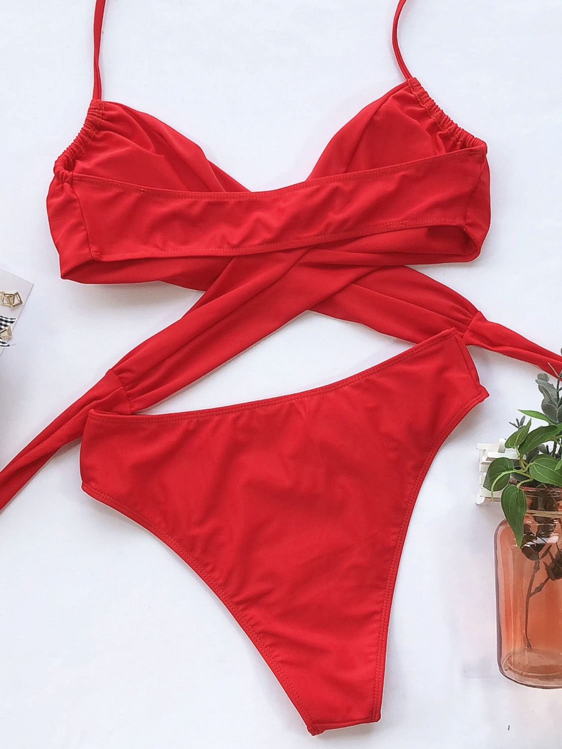 Halter Neck Two-Piece Bikini Set - The Boutie Shop