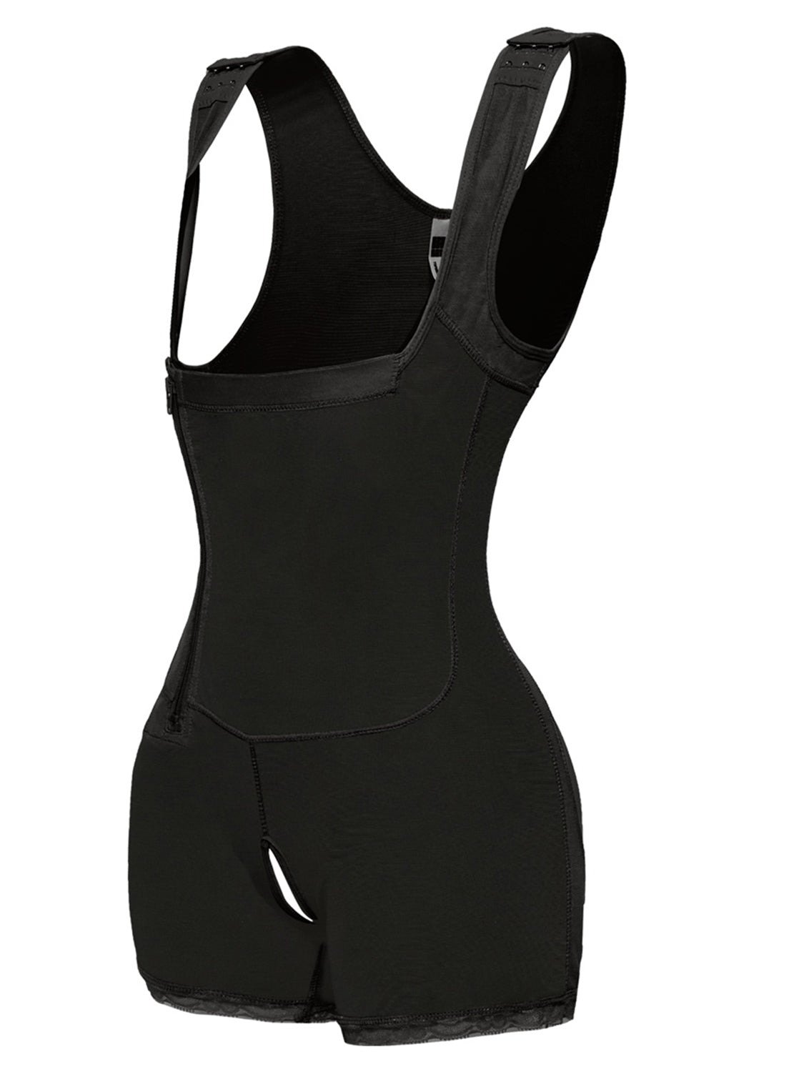 Full Size Side Zip Up Wide Strap Shapewear - The Boutie Shop