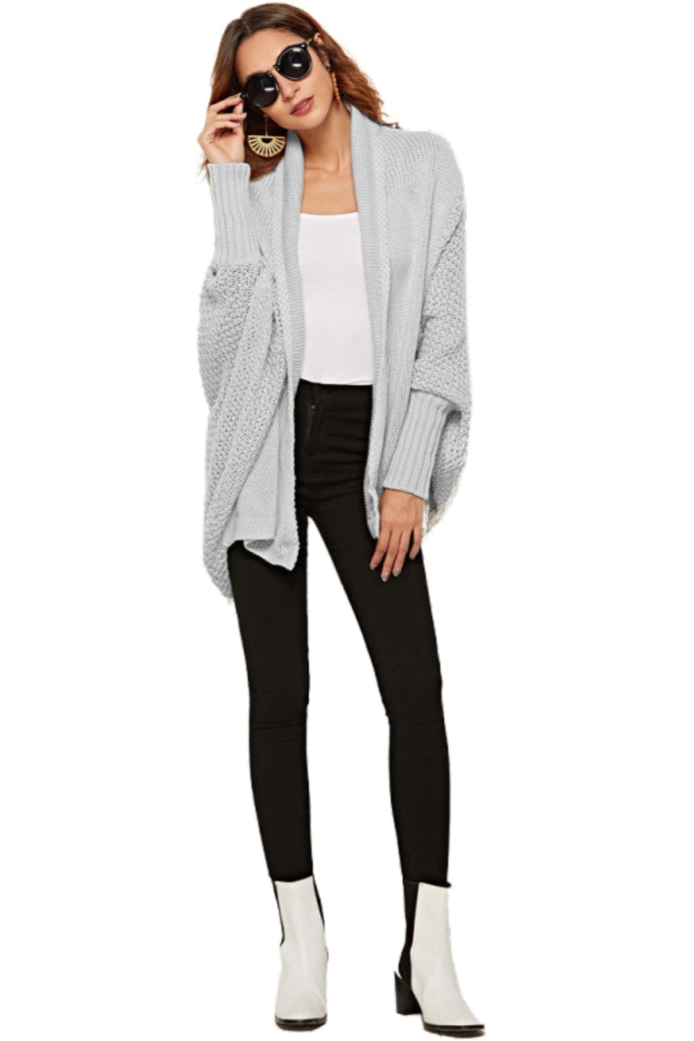 Angel Wings Open Front Batwing Sleeve Cardigan - The Boutie Shop