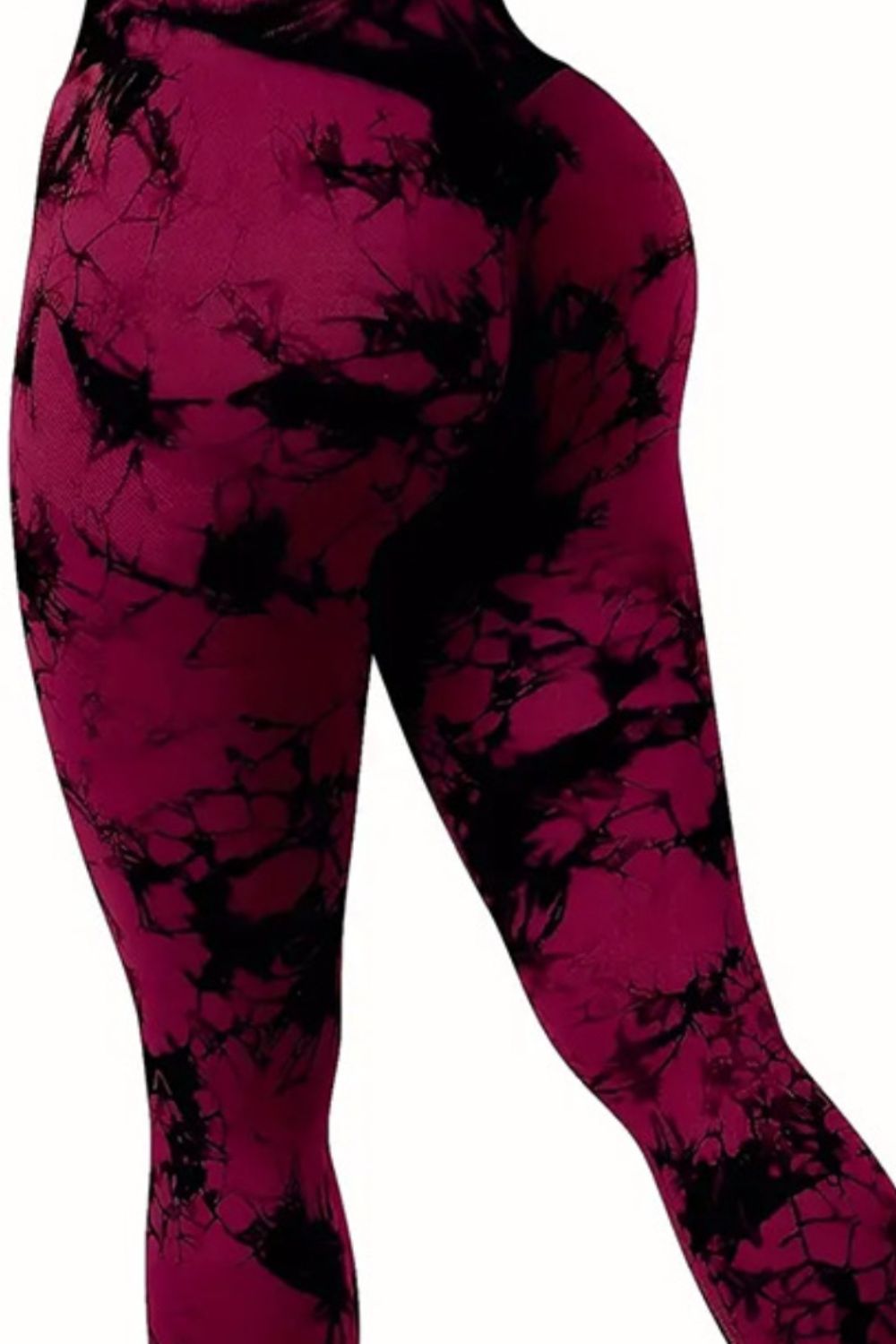 Printed High Waist Active Pants - The Boutie Shop