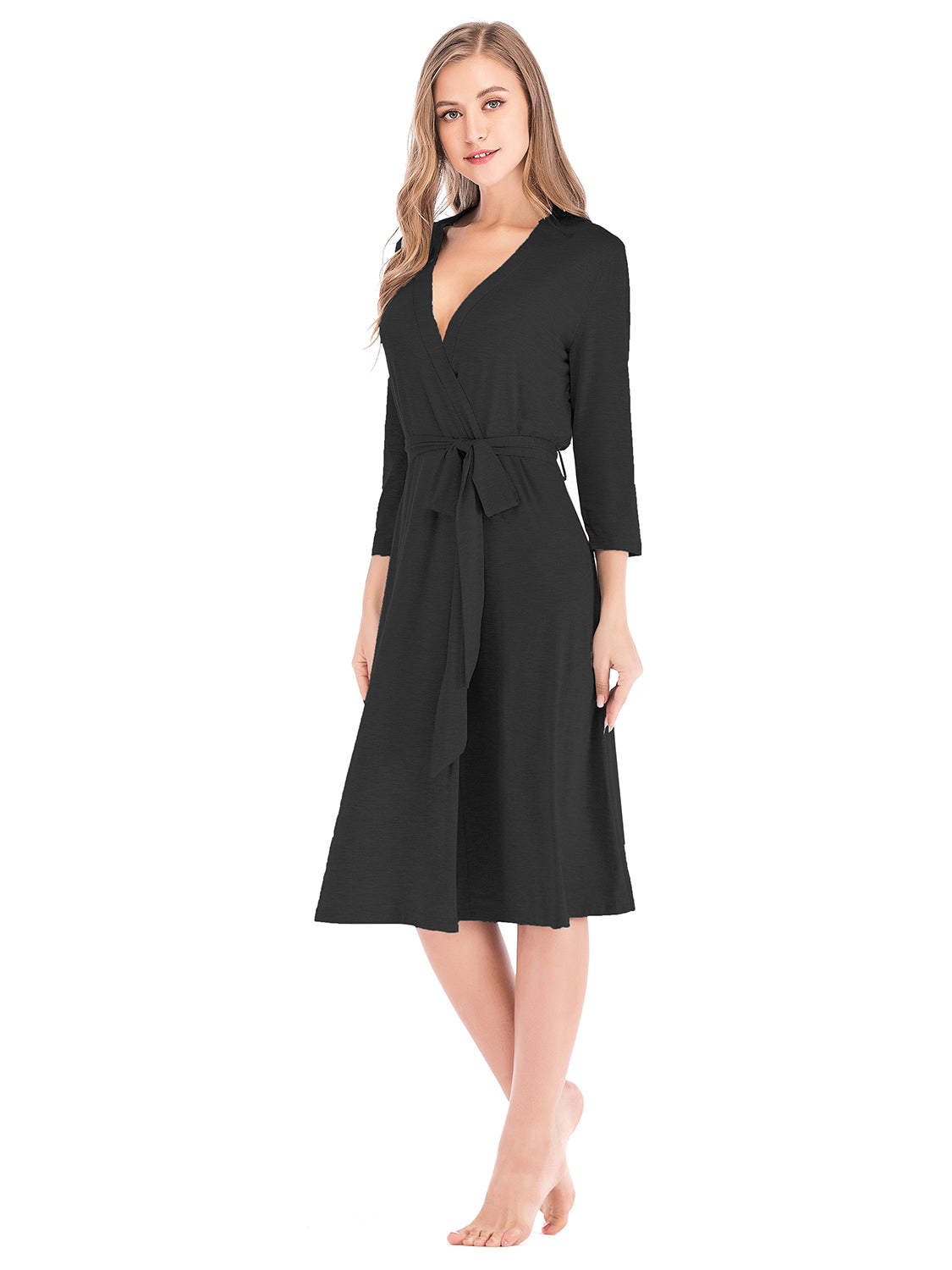 Plunge Tie Front Night Dress - The Boutie Shop