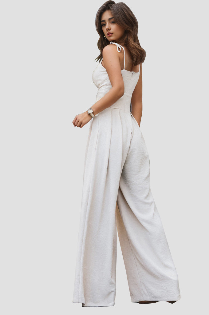 Spaghetti Strap Wide Leg Jumpsuit - The Boutie Shop