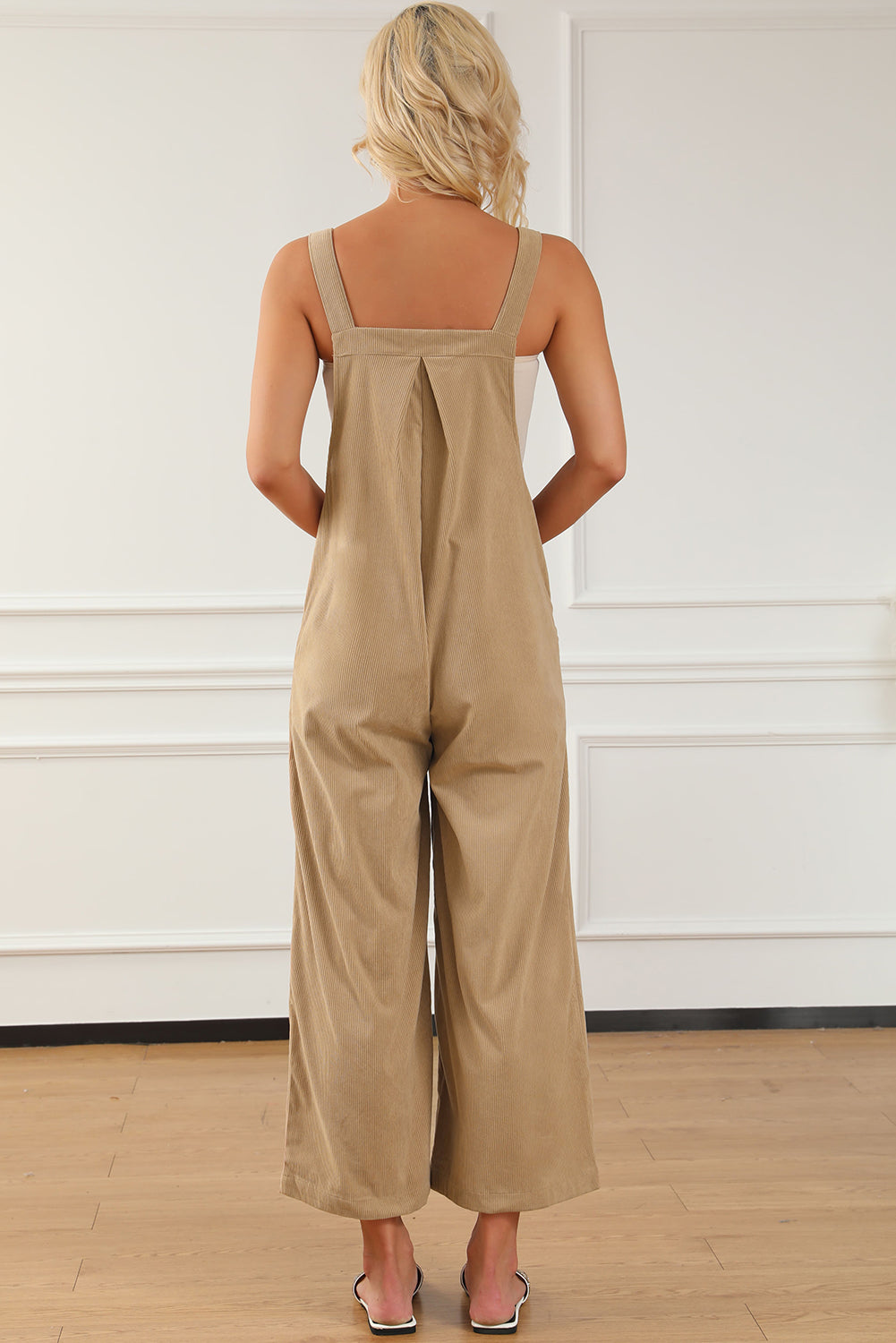 Pocketed Wide Leg Overall - The Boutie Shop