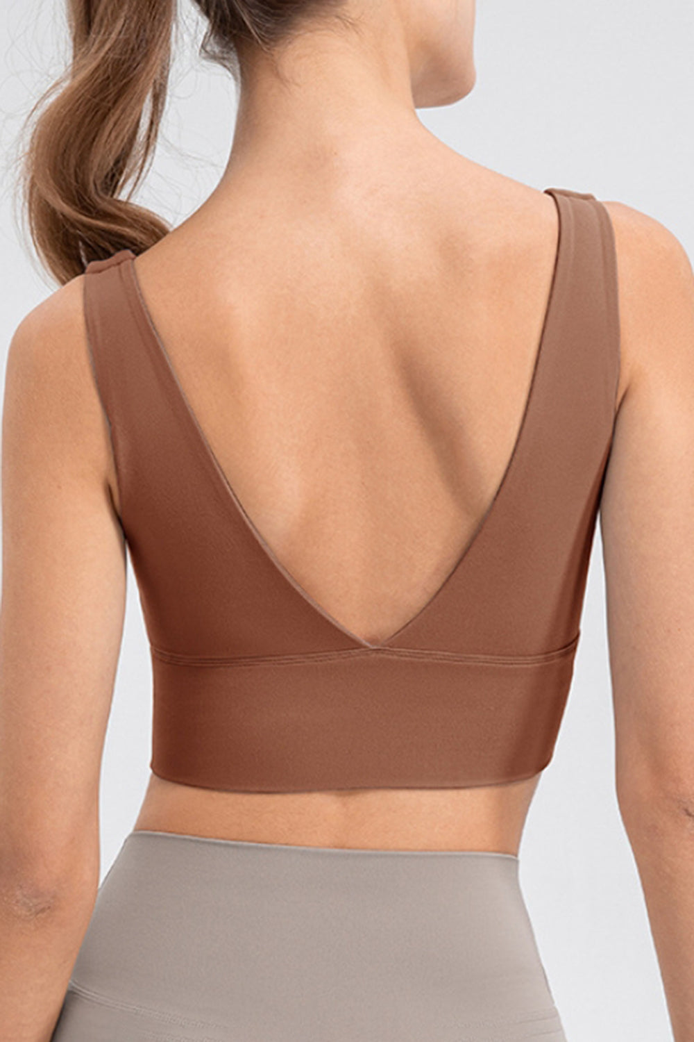 Scoop Neck Wide Strap Active Tank - The Boutie Shop