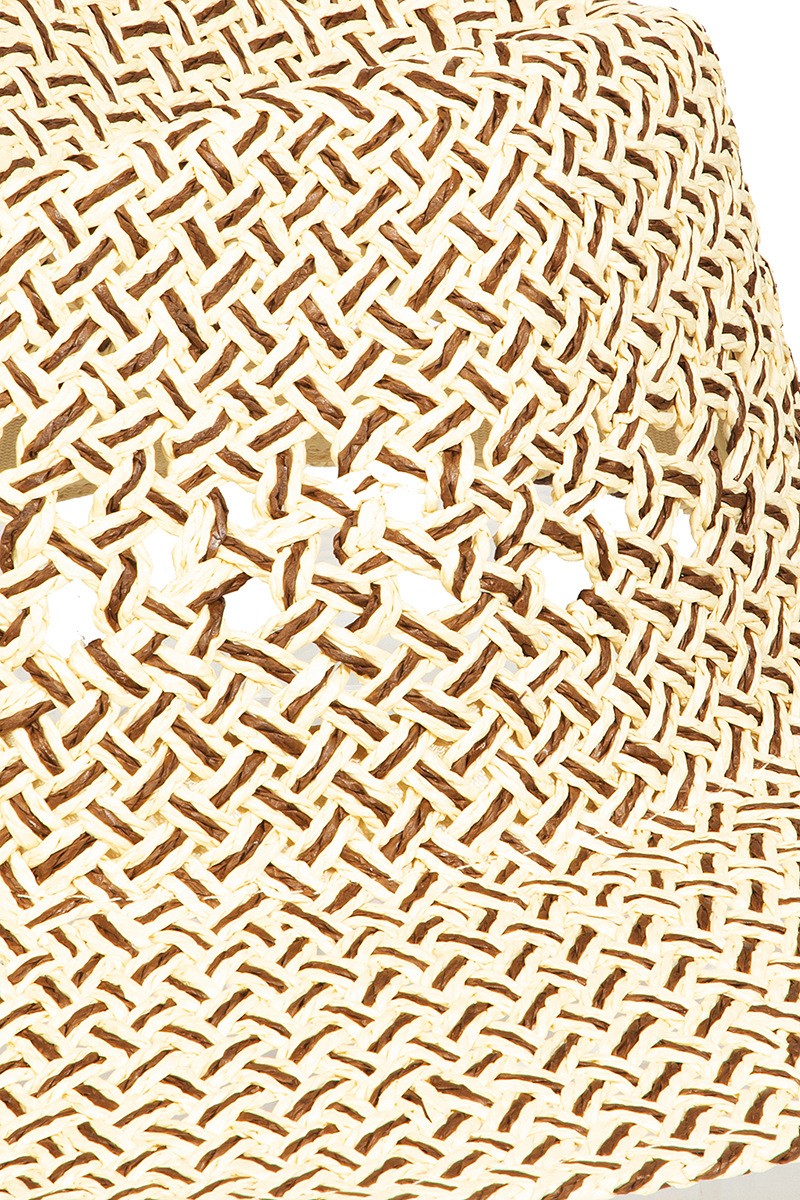 Fame Cutout Woven Straw Hat - The Boutie Shop