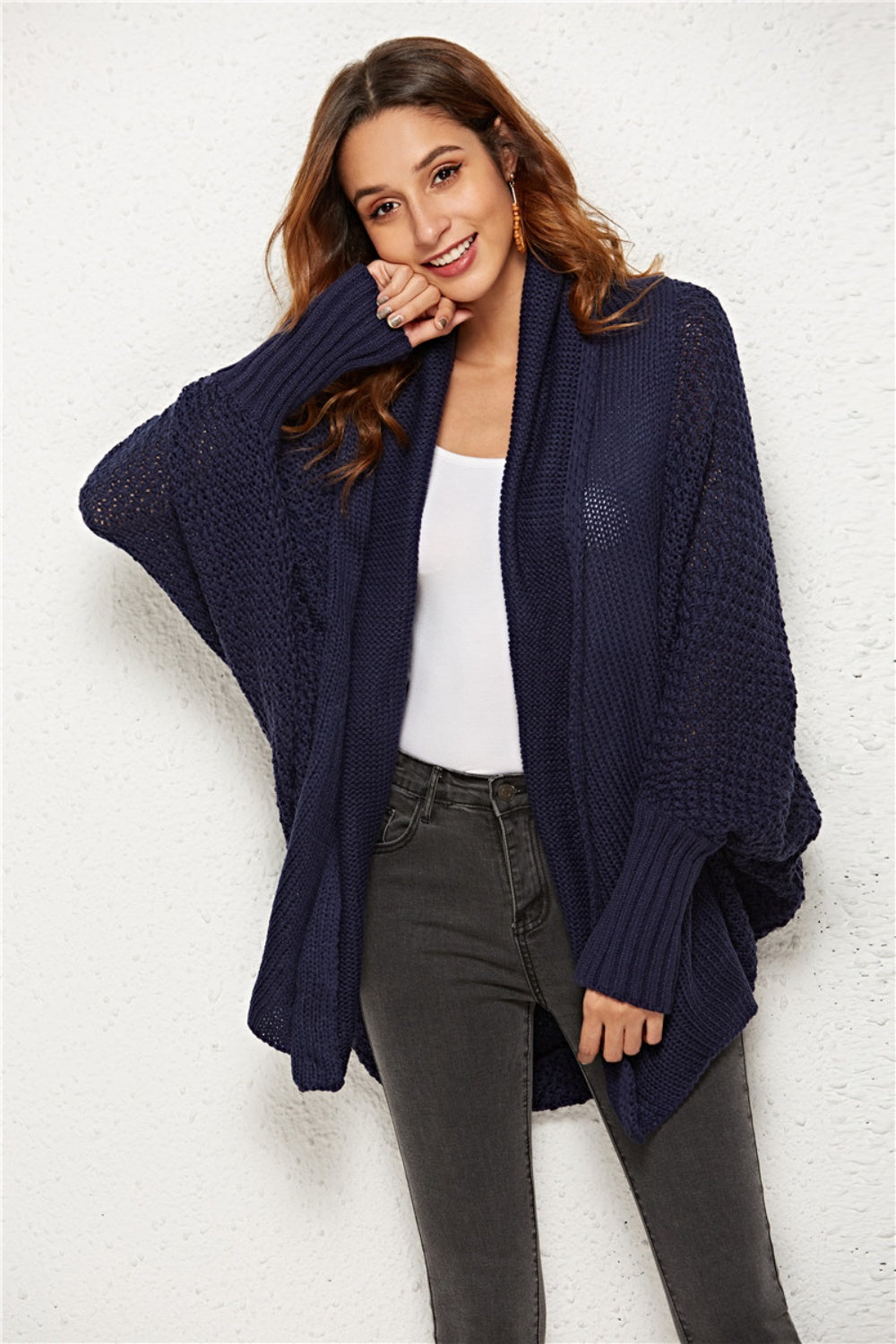 Angel Wings Open Front Batwing Sleeve Cardigan - The Boutie Shop