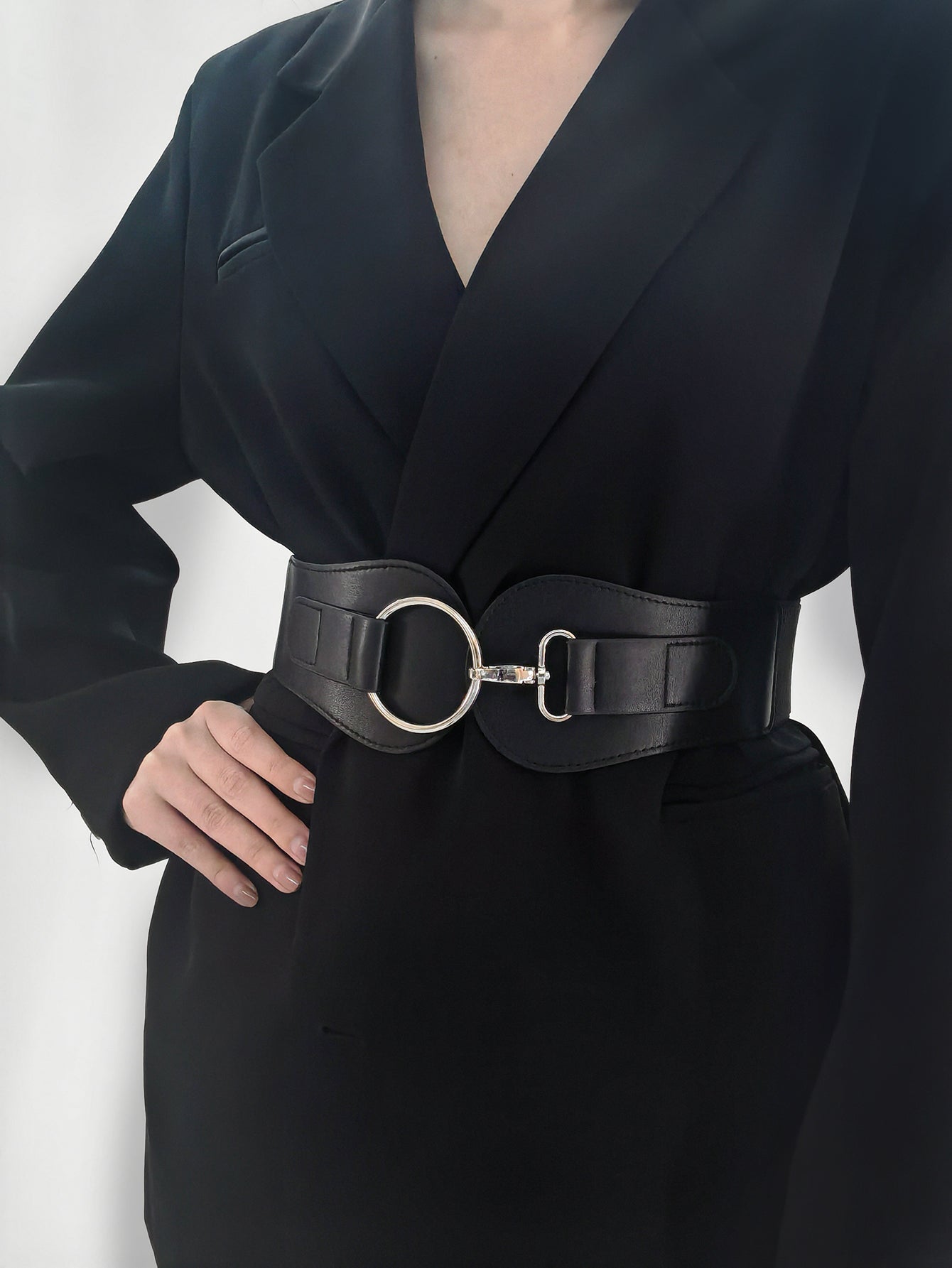 PU Elastic Wide Belt - The Boutie Shop