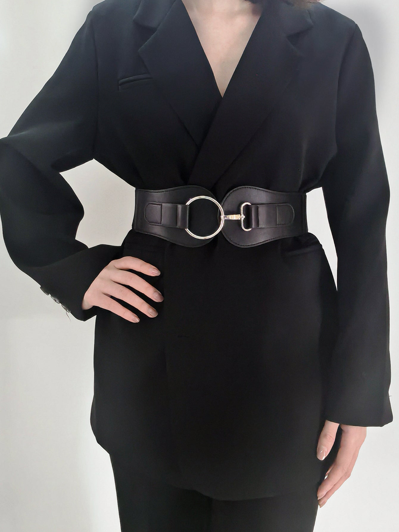 PU Elastic Wide Belt - The Boutie Shop