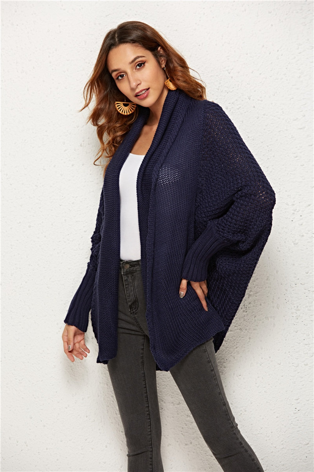 Angel Wings Open Front Batwing Sleeve Cardigan - The Boutie Shop