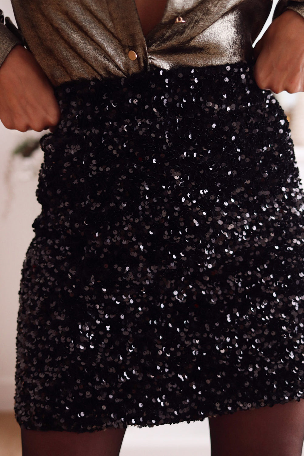 Sequin Mini Skirt - The Boutie Shop