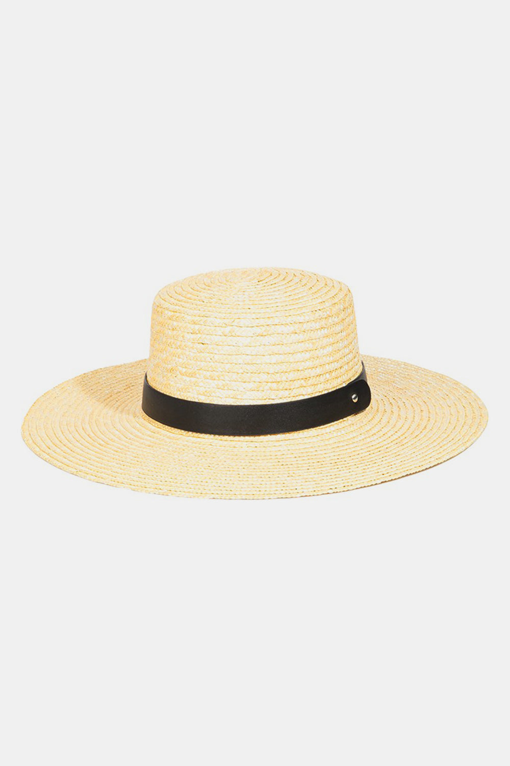 Fame Flat Brim Straw Weave Hat - The Boutie Shop