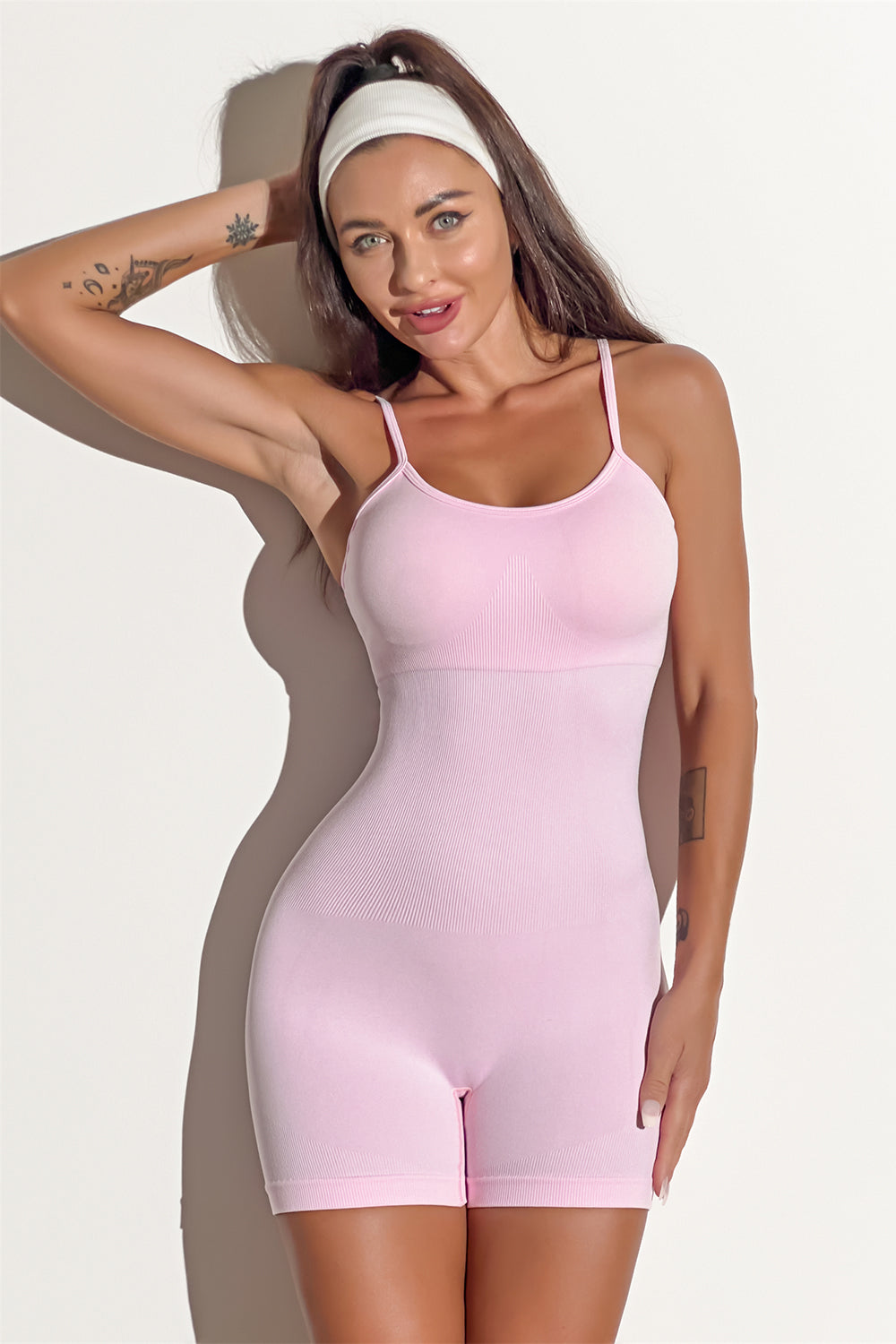 Spaghetti Strap Active Romper - The Boutie Shop