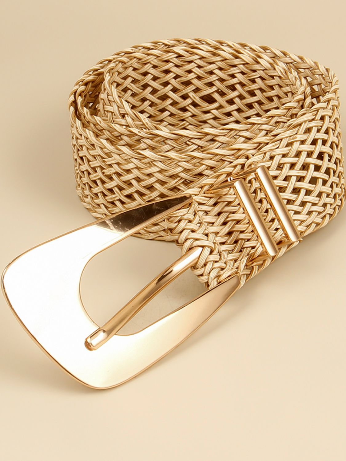 Irregular Buckle Braid Belt - The Boutie Shop