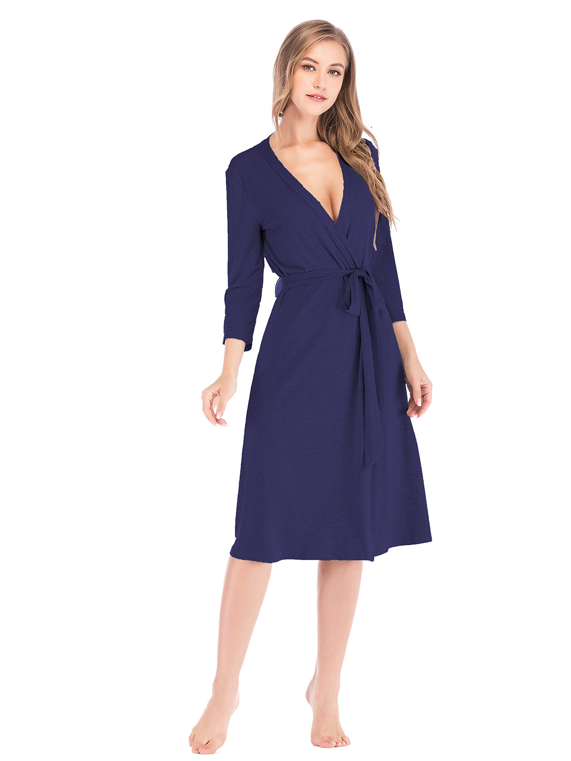 Plunge Tie Front Night Dress - The Boutie Shop